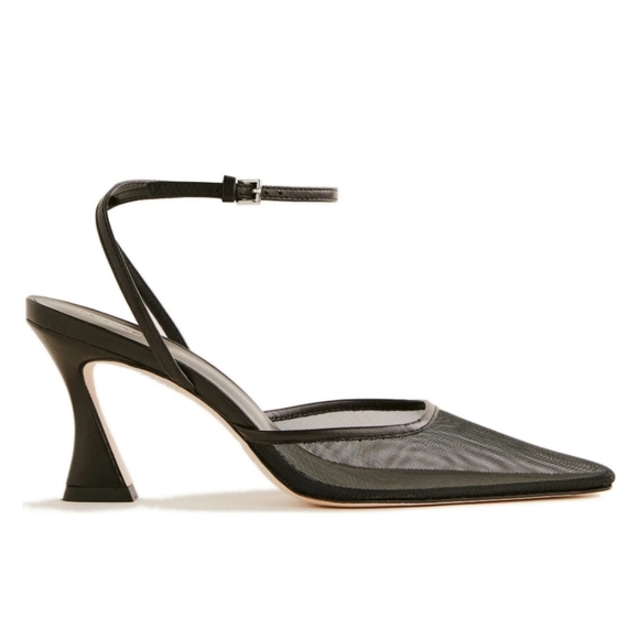 Reformation Black Mesh Flats